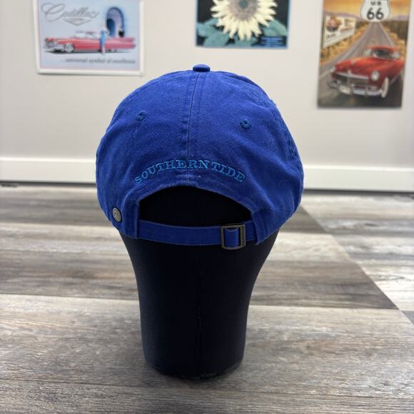 Southern Tide Navy Blue Mens One Size Adjustable Skipjack Fish Strapback Hat Cap - Picture 3 of 7